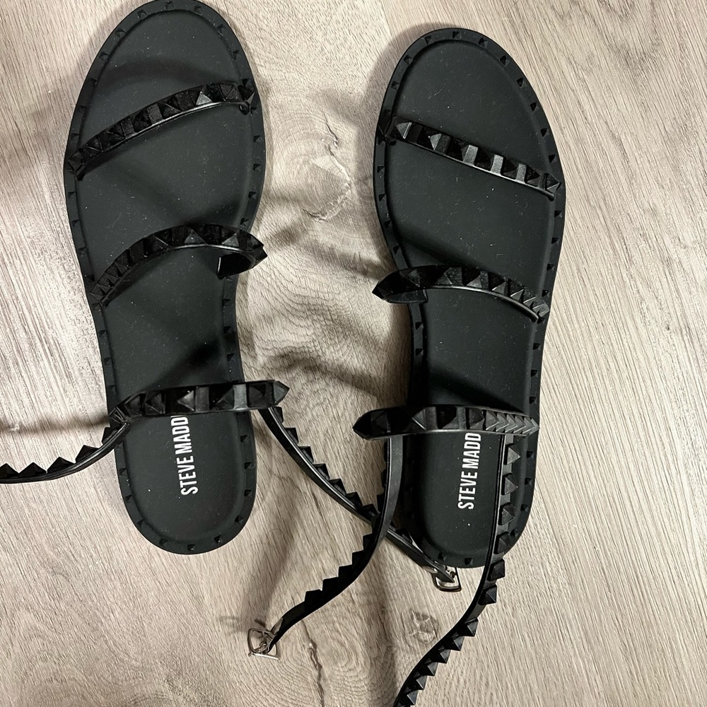 Matte Black Sandals -Steve Madden